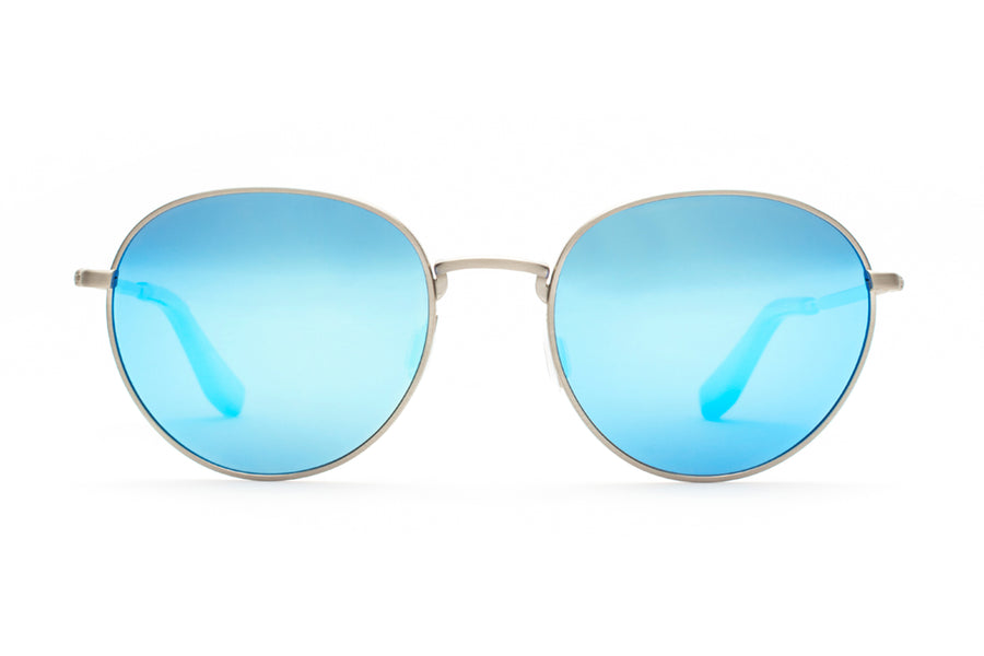 Adamant Metal Sunglasses Polarized Blu Mirror Lenses Three quarters 